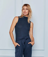 The Sleeveless Day to Night Bodysuit: TENCEL™ Edition - Midnight