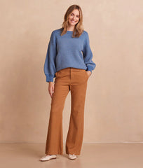 The Easy High-Waisted Flare Pant - Chai