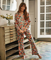 The Cloud 9 Silky Pajama Set - Garden Party