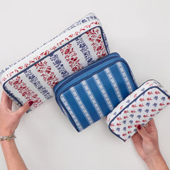 Summersalt x Weezie Patterned Toiletry Bag Trio