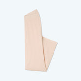 The Softest Ribbed Wide Leg Lounge Pant - Blush & White Sand Stripe
