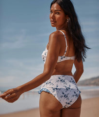 The Mini Ruffle Siren Bikini Top - Amelie Floral