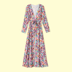 The Open Belted Beach Kaftan - Rainbow Reef