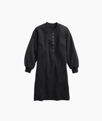 The Softest French Terry Henley Dress - Sea Urchin