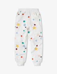 The Toddlers' Softest French Terry Set - Scatter Stars in White Sand