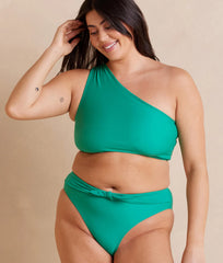 The Tie Belt High Leg Mid Rise Bottom - Seaglass