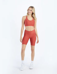 The Midi Sports Bra - Terracotta