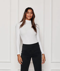 The Extra Soft Long Sleeve Day to Night Bodysuit - White Sand