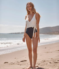The Perfect Wrap One-Piece - Sea Urchin & White Sand