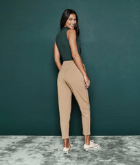 The Softest French Terry Tie-Waist Pant - Fawn