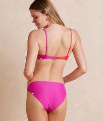 The Diagonal Mid Rise Bottom - Hibiscus & Grapefruit