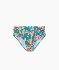 The Ruched High Leg High Rise Bottom - Terrace Floral