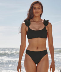 The RippleRib Ruffle Bikini Top - Sea Urchin