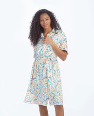 The Do-It-All Shirtdress - Wildflower Fields in Sunshine & Coral