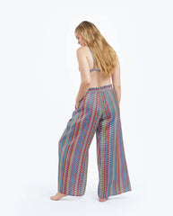 The Palazzo Pant With Ties - Mod Stripe