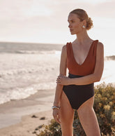 The Ruched Backflip - Amber & Sea Urchin