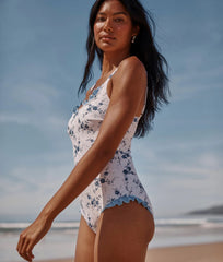 The Mini Ruffle Siren One-Piece - Amelie Floral