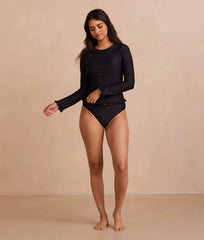 The Waterside Ruffle Rash Guard - Sea Urchin