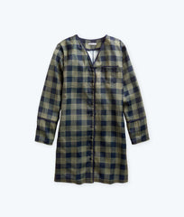 The Cloud 9 Boyfriend Sleep Shirt - Buffalo Check in Deep Sea & Gold