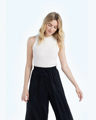 The Softest Ribbed Racerback Tank - White Sand