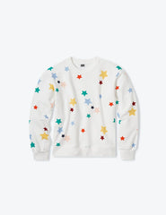 The Toddlers' Softest French Terry Set - Scatter Stars in White Sand