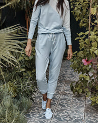 The Softest French Terry Jogger - Powder Blue
