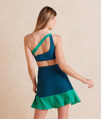 The Short Beach to Brunch Wrap Skirt - Seaglass & Seaweed