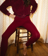 The Coziest High Rise Full Length Leggings - Pinot