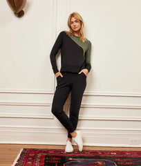 The Softest French Terry Pullover - Sea Urchin & Olive