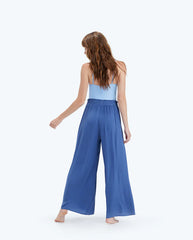 The Palazzo Pant With Ties - Blue Mountain