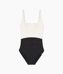 The Canal Cutout One-Piece - Sea Urchin & White Sand
