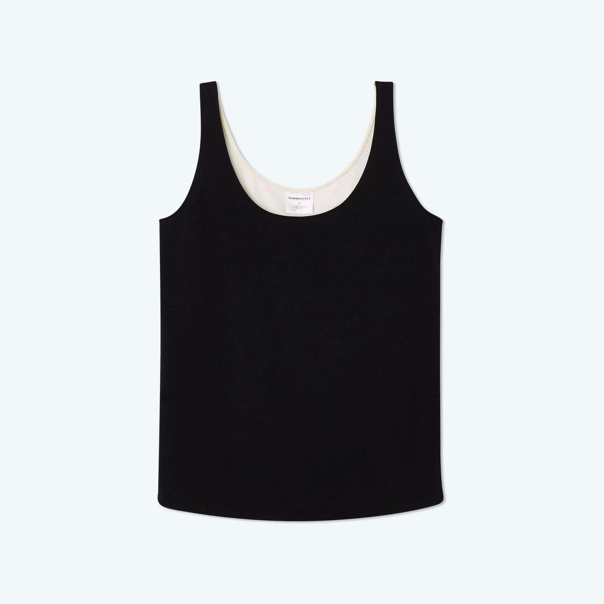 The Softest Tencel Scoop Neck Tank Top - Sea Urchin & White Sand