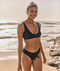 The Tie Belt High Leg Mid Rise Bottom - Sea Urchin