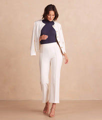 The Icon Ponte Jacket - White Sand