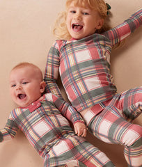 The Babies’ Matching Family Pajama Zip Footie - 'Tis the Season Tartan