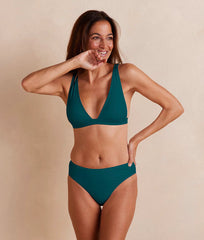 The Classic Mid-Rise Bikini Bottom - Seaweed