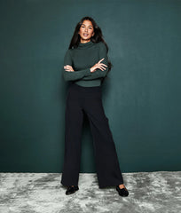 The Perfect Wide Leg Pant - Sea Urchin