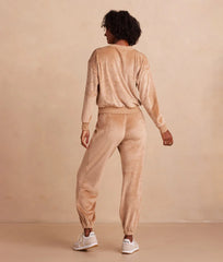 The Plush Velour Jogger - Fawn