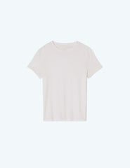 The Luxe Pima Fitted Tee - White Sand
