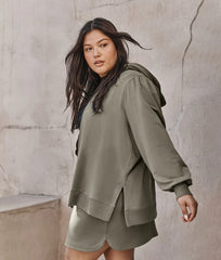The Softest French Terry Puff-Sleeve Hoodie - Agave