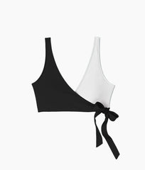 The Perfect Wrap Bikini Top - Sea Urchin & White Sand