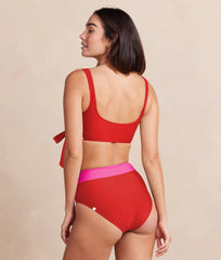The Perfect Wrap Bikini Top - Lava & Hibiscus