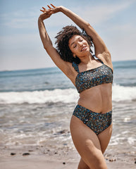 The Ruffle High Leg High Rise Bikini Bottom - Menagerie