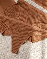 The Feel Free Thong Underwear - Praline