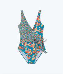 The Long Torso Perfect Wrap One Piece - Terrace Floral