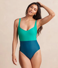 The Long Torso Seascape Sweetheart One Piece - Main