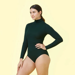 The Long Sleeve Day to Night Bodysuit - Moss