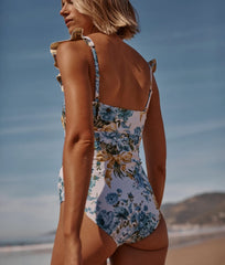 The Flutter Sleeve Haven One-Piece - Bow Bouquet & Ribbon Cascade