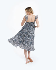 The Tiered Ruffle Midi Dress - Island Floral