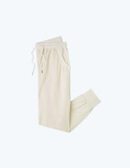 The Softest French Terry Jogger - White Sand